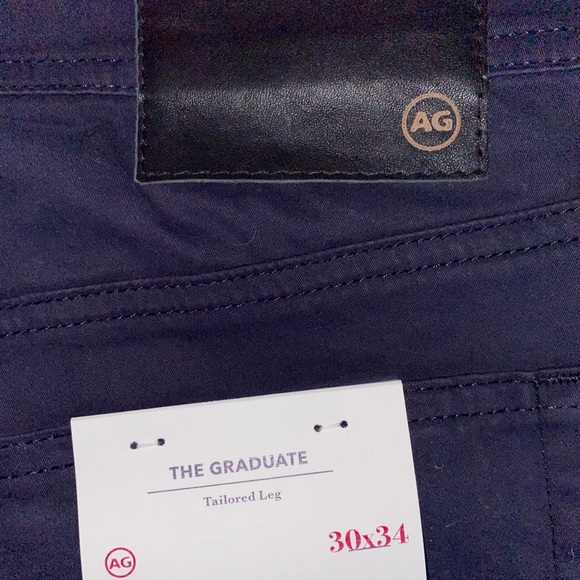 Men’s AG The Graduate Slim Pants in Navy - Picture 4 of 10